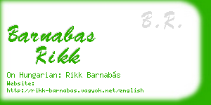barnabas rikk business card